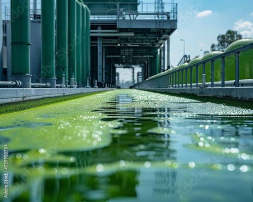 Biofuel production from algae green energy in development photo