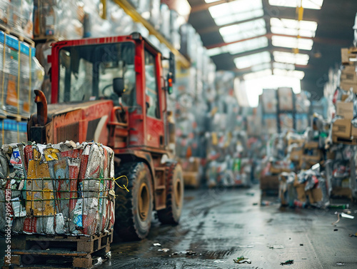 Modern recycling operations turning waste back into valuable resources