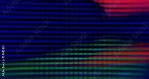 Close-up of colorful abstract tv screen, LCD pixels macro video photo