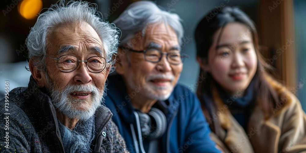 An elderly couple enjoys a summer day in the park, smiling and laughing together.