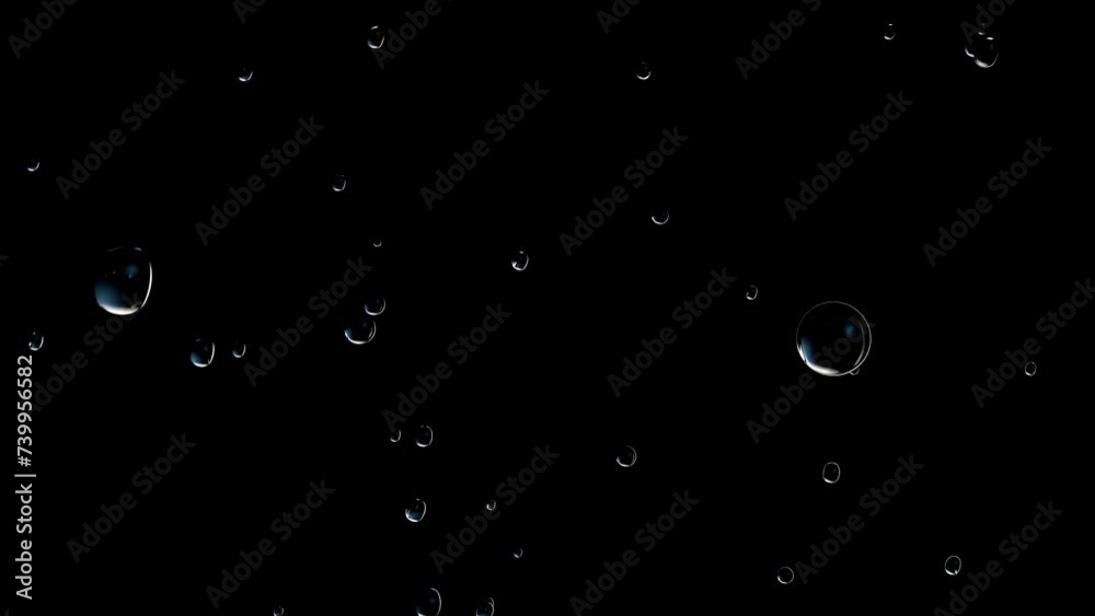Water bubbles going on black background and Green Screen. Animation Seamless loop , 3D Render. Water bubbles going on black background and Green Screen. Animation Seamless loop , 3D Render.