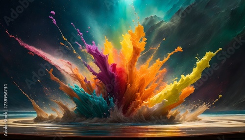 Colorful splash background