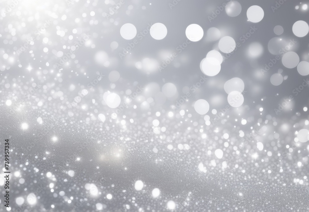 Sparkling Silver Glitter with Soft Bokeh Lights Sparkling Silver Glitter with Soft Bokeh Lights