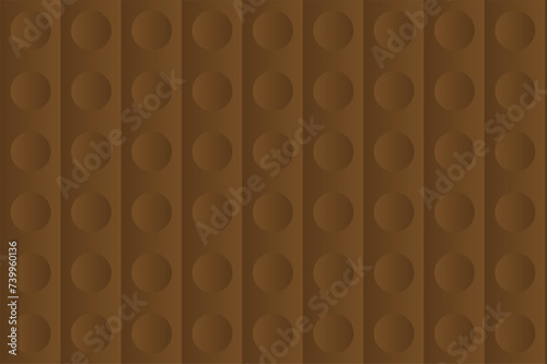 Dark brown concave circular shapes background. Seamless circular shapes, verticle repeat pattern, tiles. 
Editable template. EPS 10