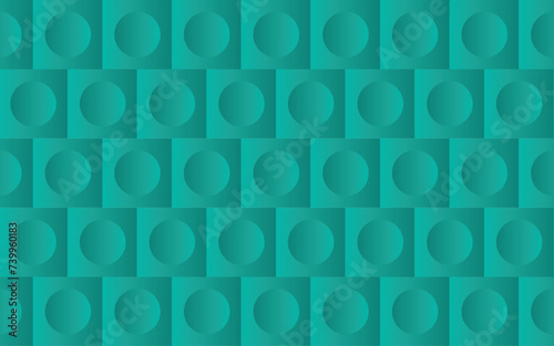 Sea green concave circular shapes background. Seamless circular shapes, verticle repeat pattern, tiles. 
Editable template. EPS 10