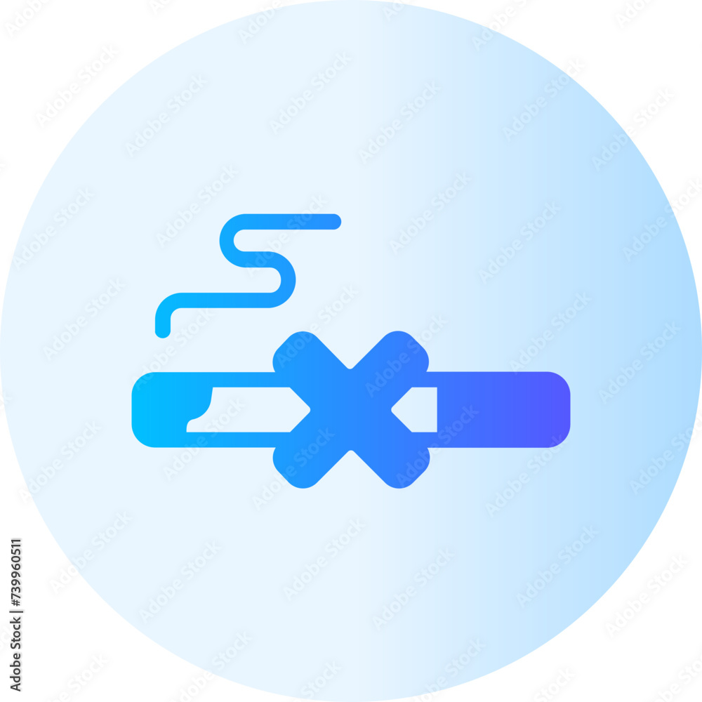 Fototapeta premium no smoking gradient icon