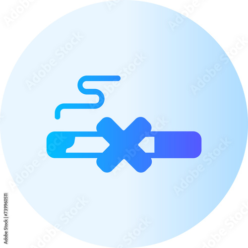 no smoking gradient icon