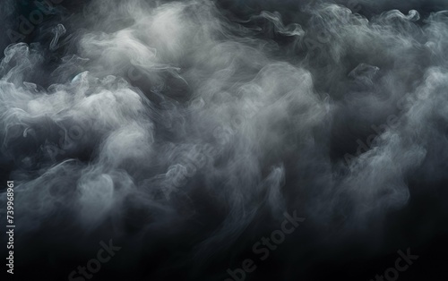 Fog and mist effect on black background