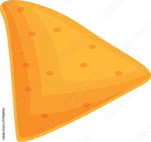Party day nachos icon cartoon vector. Mexican cuisine. Snack food bowl