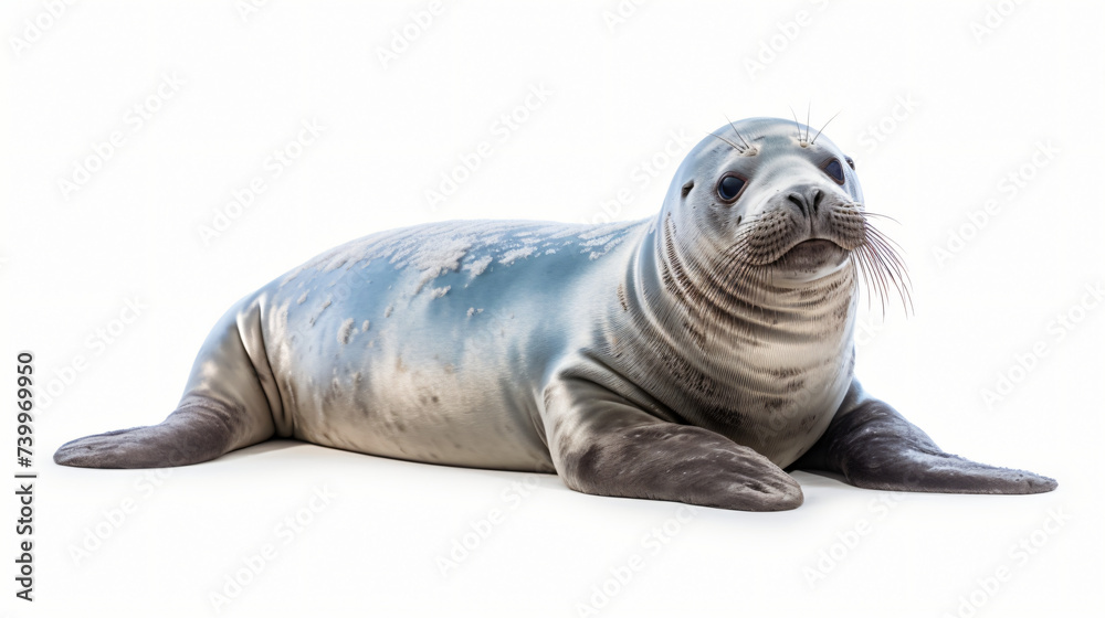 Fototapeta premium Seal isolated on white background.