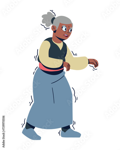 parkinson elderly woman