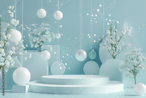 An ethereal scene with whit...