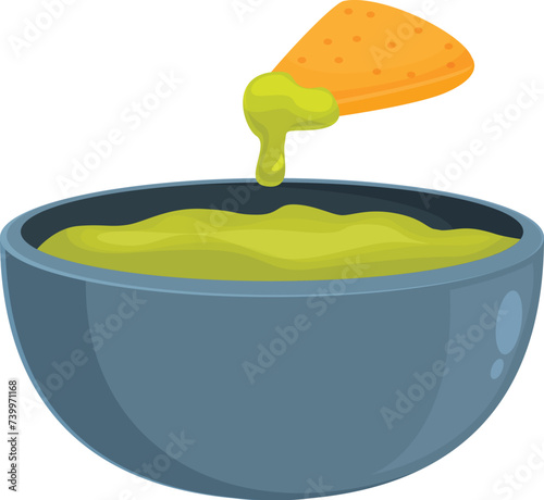 Soup salsa nachos icon cartoon vector. Party day. Sauce delicious