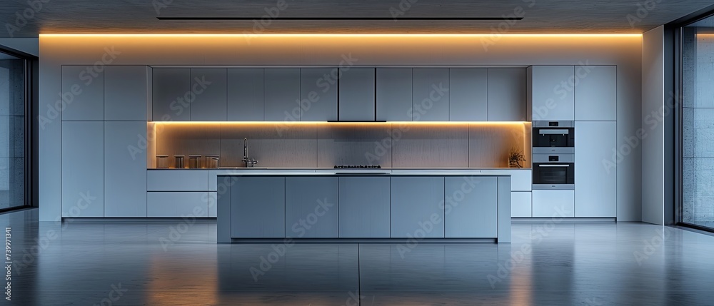 Minimalist Kitchen with Sleek White Cabinets
Minimalist Kitchen with Sleek White Cabinets