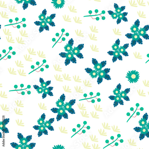Nature Plant leaf Vector seamless. leaf pattern Seamless pattern hand-drawn with tropical leaves. floral seamless pattern Background for printing on environmental topics.