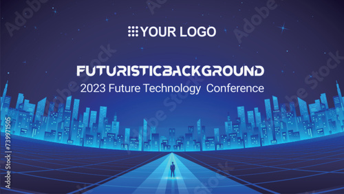 Creative digital night smart city connect and abstract smart network concept