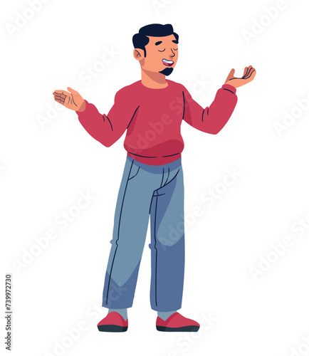poet man standing