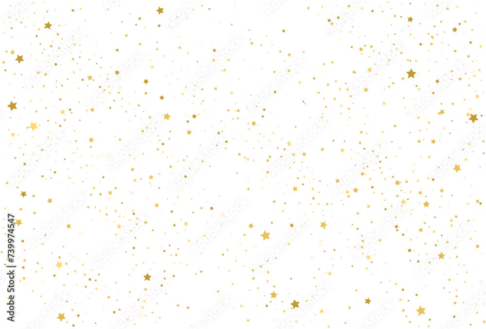 Holiday confetti golden stars decoration