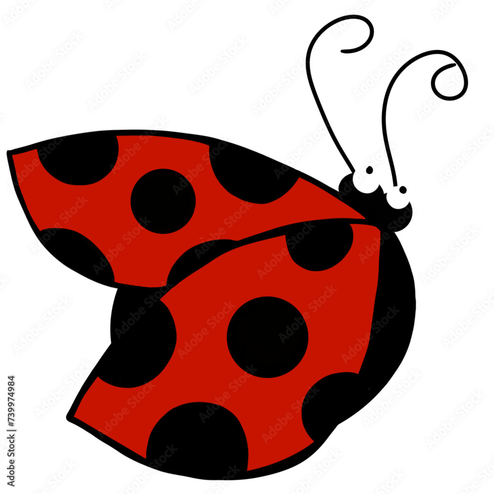 Obraz premium ladybug on white background