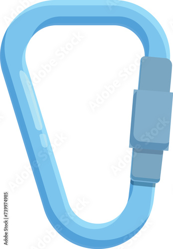 Blue carbine icon cartoon vector. Adventure hiking tool. Safety equipment