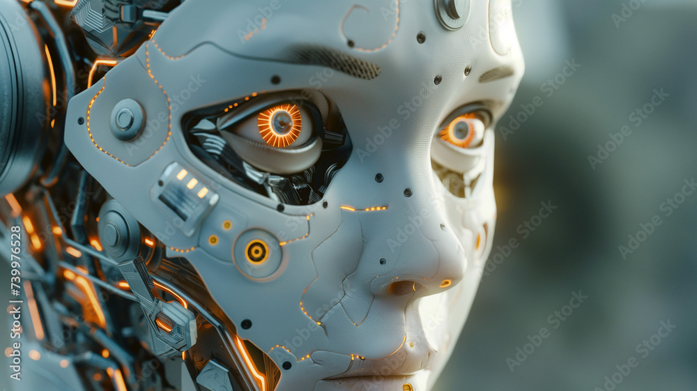 Intricate Portrait of a Futuristic Android Intricate Portrait of a Futuristic Android