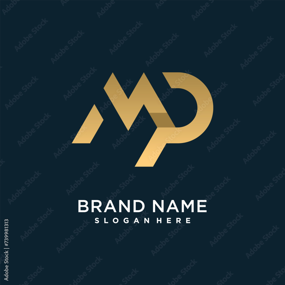 Combine letter P logo design element vector icon with creative and modern concept Combine letter P logo design element vector icon with creative and modern concept