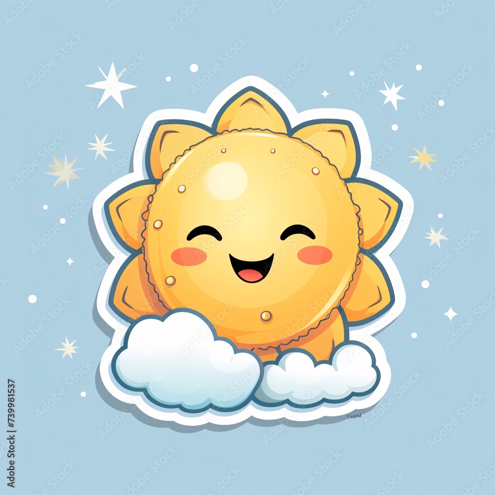 sun illustration on clouds sun illustration on clouds