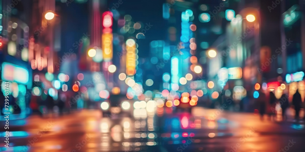 © Thares2020 - City streetscape at night capturing vibrant essence of urban travel busy road filled with motion by car lights lively scene of downtown life perfect for dynamic nature of city transportation © Thares2020 - City streetscape at night capturing vibrant essence of urban travel busy road filled with motion by car lights lively scene of downtown life perfect for dynamic nature of city transportation