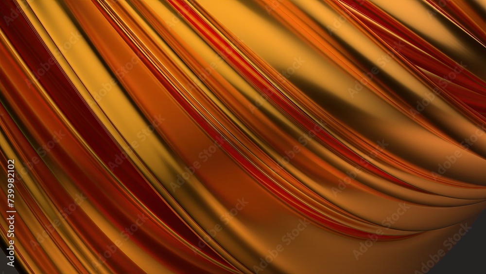 Elegant and Modern 3D Rendering Abstract Background with Contemporary Artistic Bezier Curves Like Gorgeous Curtains in Gold Elegant and Modern 3D Rendering Abstract Background with Contemporary Artistic Bezier Curves Like Gorgeous Curtains in Gold
