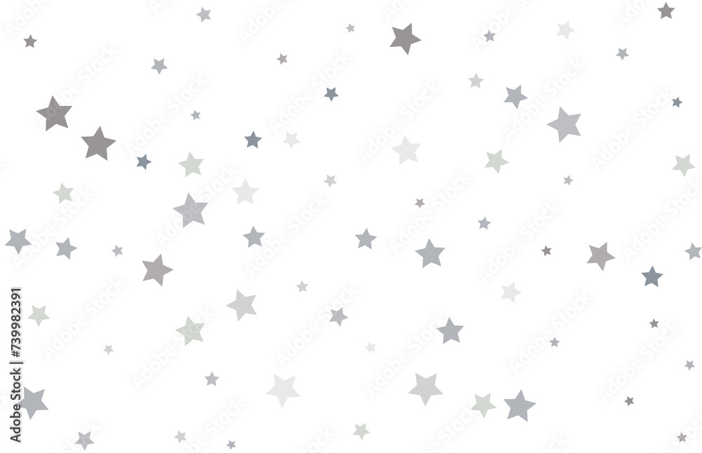 Naklejka premium Bouquet of Silver Stars