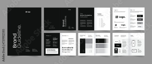 Brand guidelines template and clean brand manual template photo