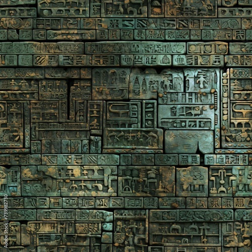a wall of ancient egyptian hieroglyphs