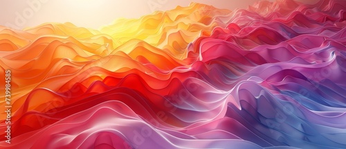 Mesmerizing 3D abstract color visualization