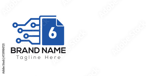 Abstract 6 letter modern initial logo design	