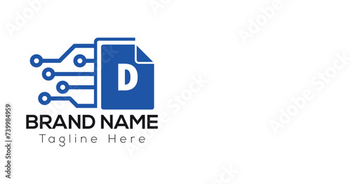 Abstract D letter modern initial lettermarks logo design	