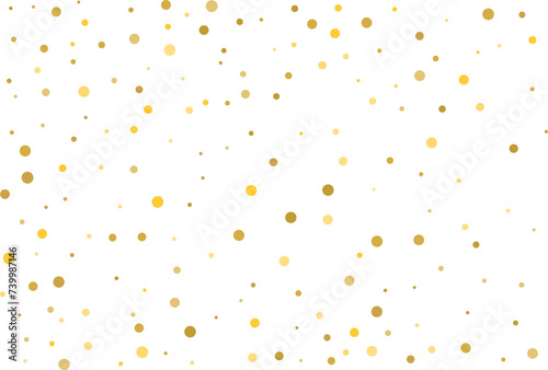 Golden polka dot confetti