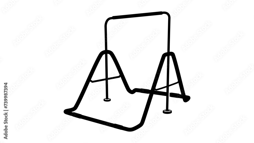 Gymnastics Bar for Children, Kids Home Gym, black isolated silhouette Gymnastics Bar for Children, Kids Home Gym, black isolated silhouette