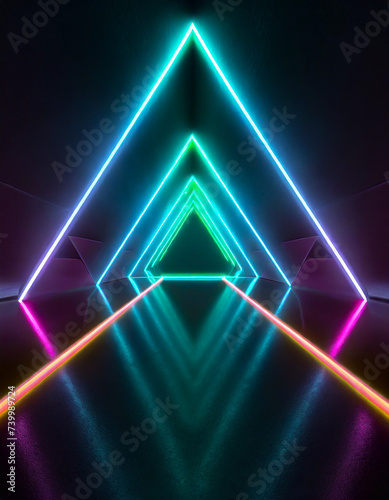 Neon lights background, colorful illustration for events, club and bar backdrop