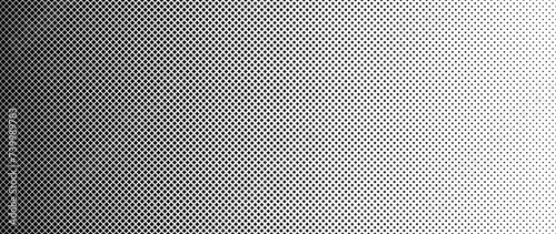 Blended black square on white for pattern and background, Halftone effect.