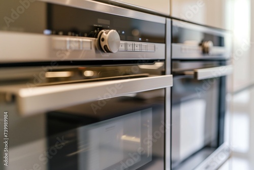 closeup of highend kitchen appliances in a penthouse photo