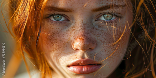 Freckled Girls Authentic Portrait realistic