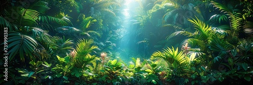 Lush  vibrant  dense jungle underbrush texture  Background Image  Background For Banner