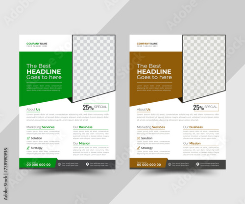 Modern creative business travel, medical, fitness, real estate printable vector flyer design template