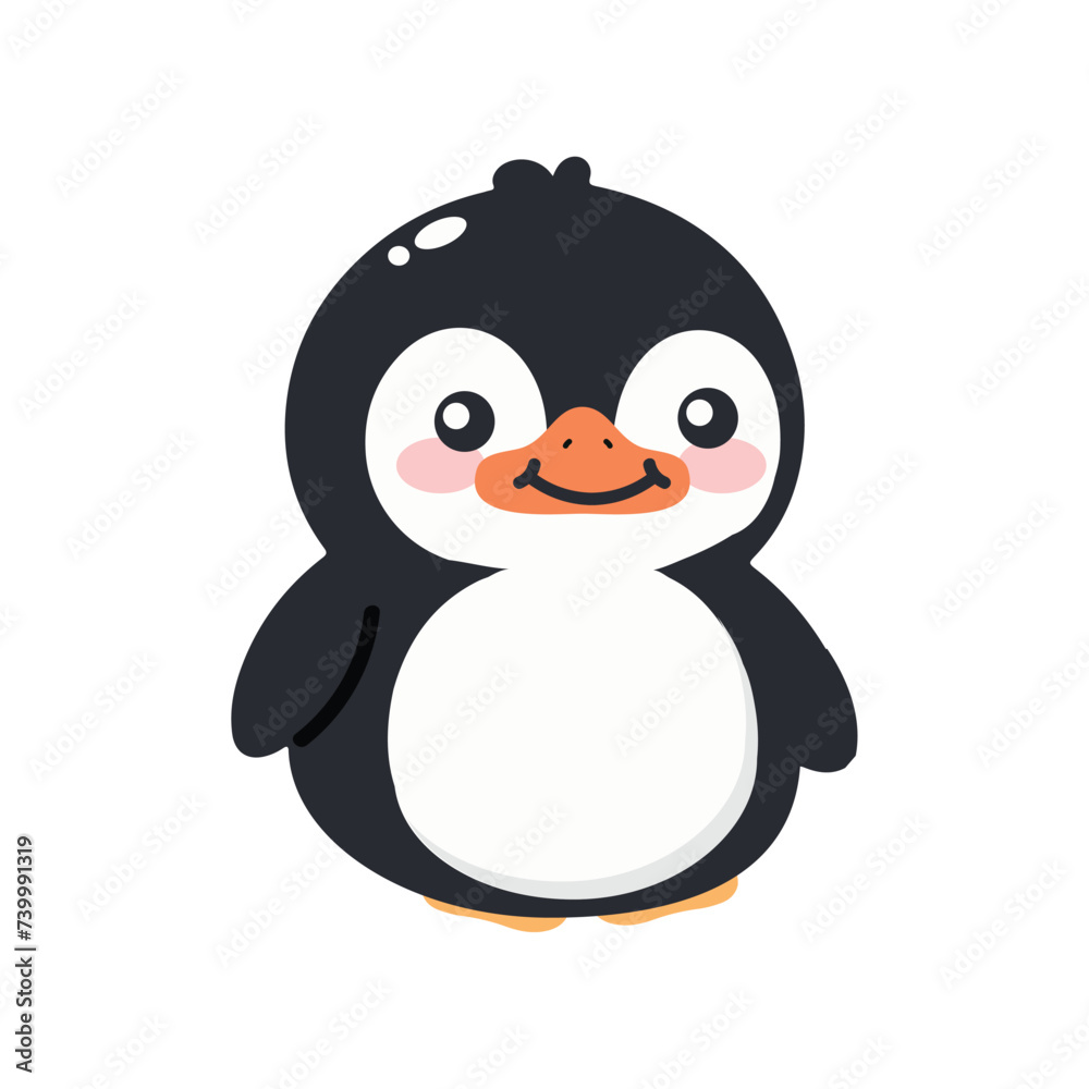 Fototapeta premium Cute little penguin funny cartoon