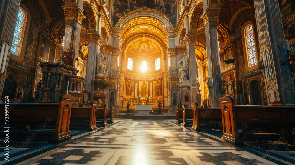 Divinity in Architecture: A Tranquil Catholic Church