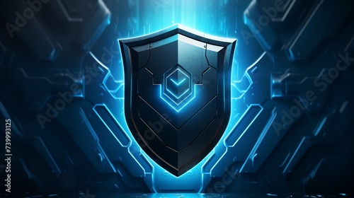 A shield emblem deflecting cyber attacks, reinforcing the importance of data security measures