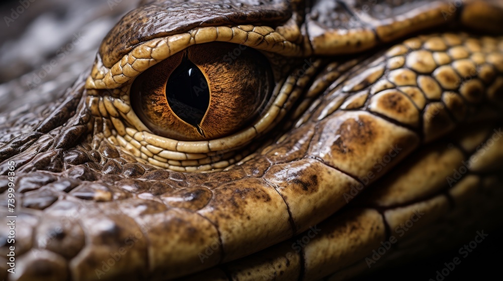 Intricate crocodile eye and skin texture, hyper realistic macro pattern for background photography, banner Intricate crocodile eye and skin texture, hyper realistic macro pattern for background photography, banner