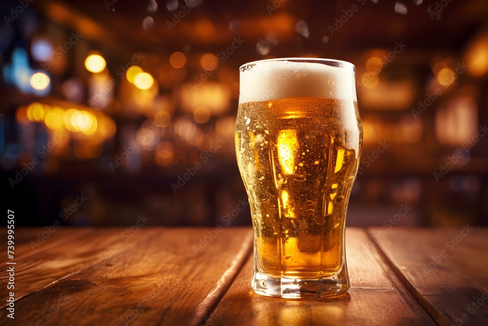 Serving a Cold Beer in a Pub Setting . Concept Craft Beer Selection, Cheers with Friends, Pub Snacks, Beer Tasting Experience Serving a Cold Beer in a Pub Setting . Concept Craft Beer Selection, Cheers with Friends, Pub Snacks, Beer Tasting Experience