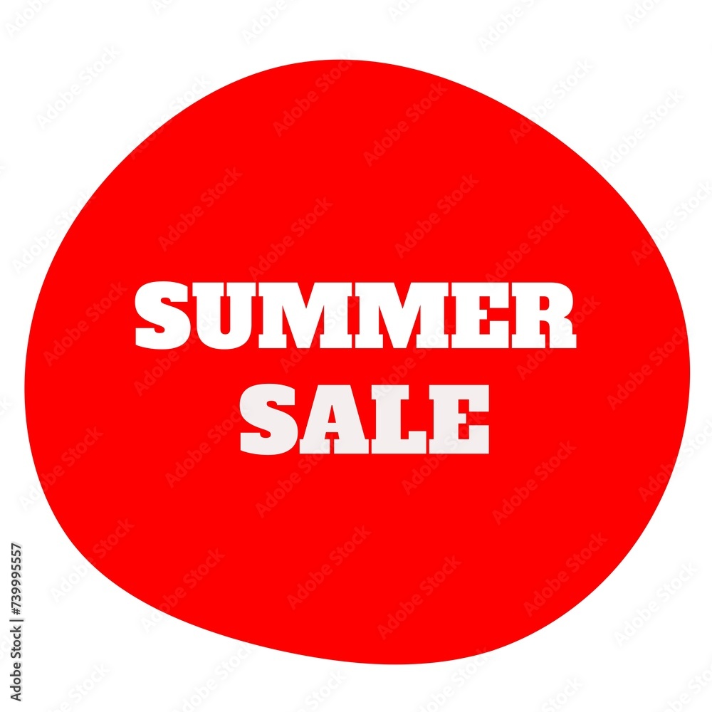 Summer sale label on white background Summer sale label on white background