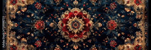 Traditional Turkish carpet pattern with intricate motifs, Background Image, Background For Banner